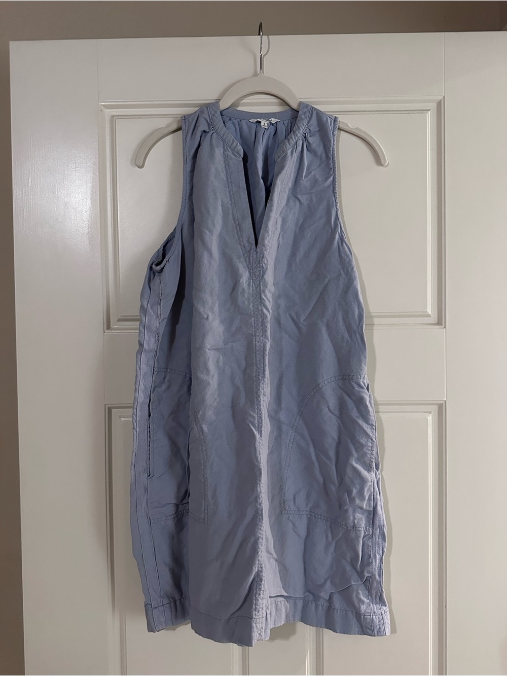 Splendid Light Blue Sleeveless V-Neck Midi Dress